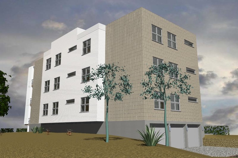 House Plan Design - Exterior - Rear Elevation 1 for Contemporary House Plan #535-24 - 9 bed, 6 bath