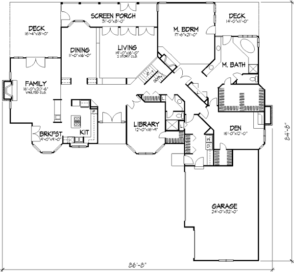 Bungalow Floor Plan - Main Floor Plan #320-339