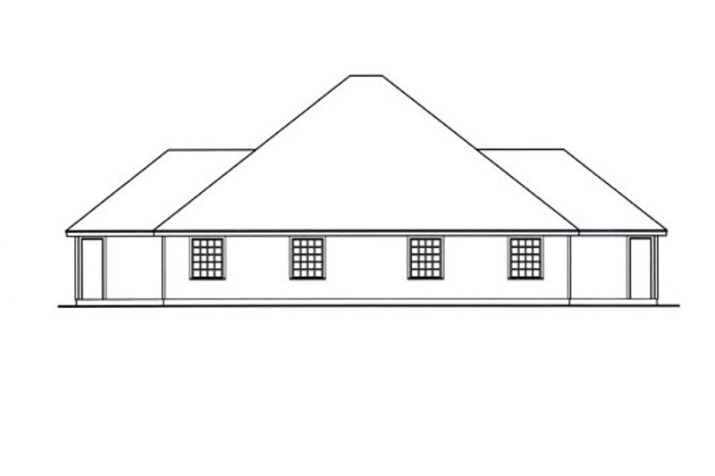 Home Plan - Exterior - Rear Elevation for Traditional House Plan #42-378 - 3 bed, 2 bath