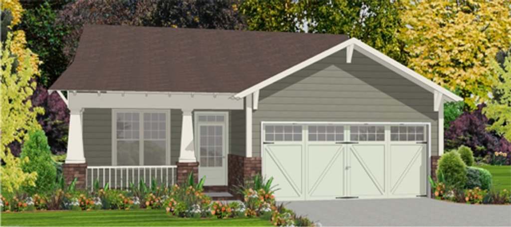 Bungalow Style House Plan - 2 Beds 2 Baths 1390 Sq/Ft Plan #63-250