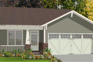 House Blueprint - Bungalow Exterior - Front Elevation Plan #63-250