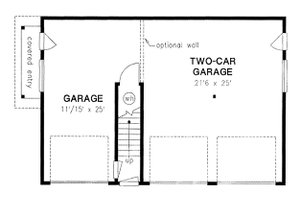 Country style garage plan with living space