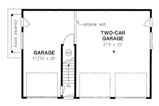 Country style garage plan with living space