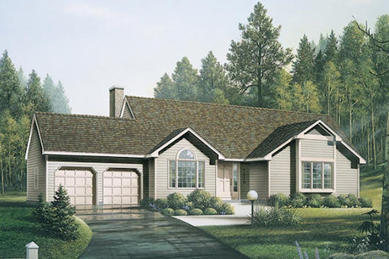 Traditional Style House Plan - 3 Beds 2 Baths 1540 Sq/Ft Plan #57-200
