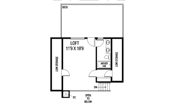 Dream House Plan - Cottage Floor Plan - Upper Floor Plan #60-606