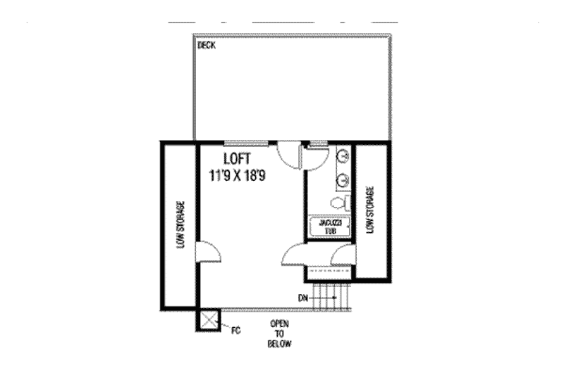 Home Plan - Floor Plan - Upper Floor for Cottage House Plan #60-606 - 3 bed, 3.5 bath