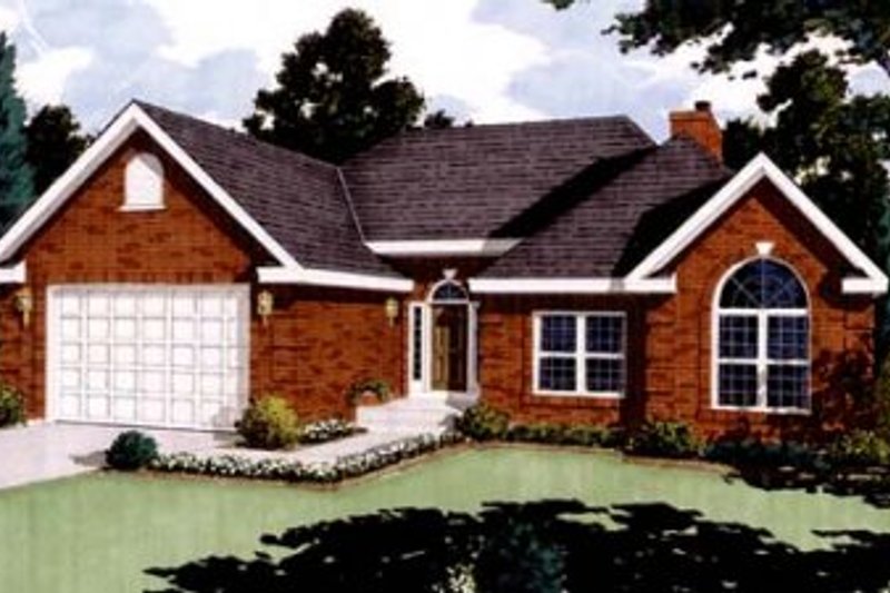 House Blueprint - Traditional Exterior - Front Elevation Plan #3-103