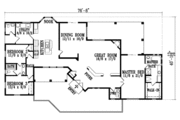 Adobe / Southwestern Style House Plan - 3 Beds 2.5 Baths 1987 Sq/Ft Plan #1-839 