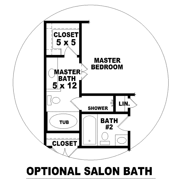 Floor Plan - Other Floor for Cottage House Plan #81-1362 - 2 bed, 2.5 bath