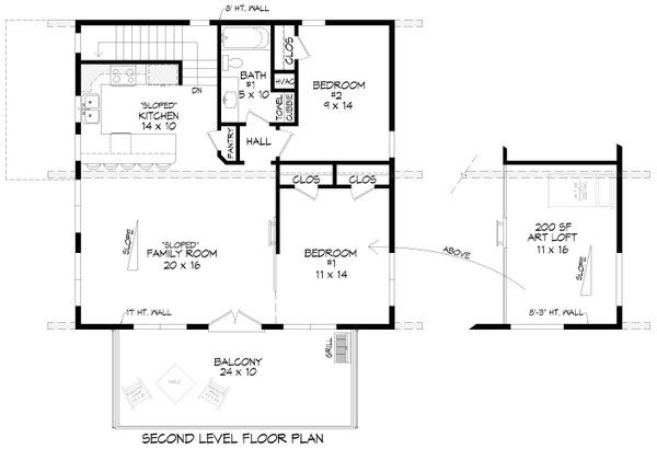 Country Floor Plan - Upper Floor Plan #932-1278