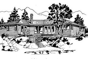 Ranch Exterior - Front Elevation Plan #18-120