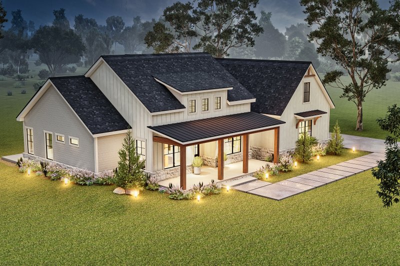 Architectural House Design - Exterior - Front Elevation 5 for Farmhouse House Plan #119-449 - 3 bed, 3 bath