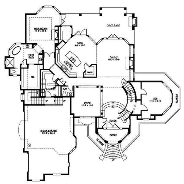 European Floor Plan - Main Floor Plan #132-214