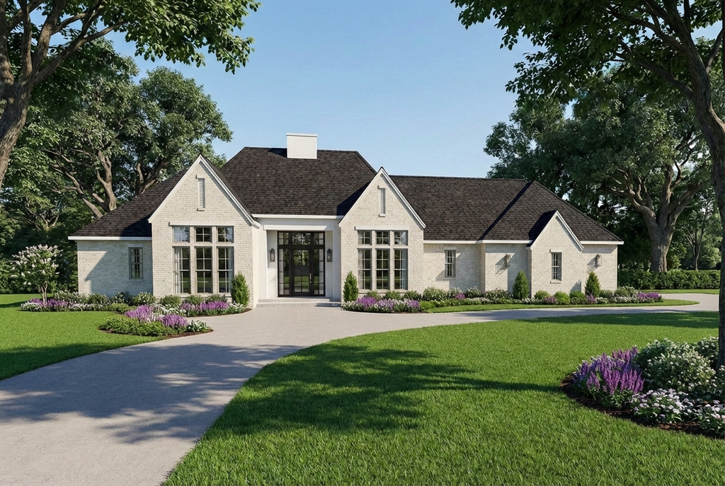 Exterior - Front Elevation 2 for Modern House Plan #406-9672 - 3 bed, 2.5 bath