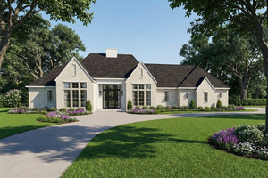 Exterior - Front Elevation for Modern House Plan #406-9672 - 3 bed, 2.5 bath