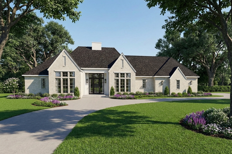Exterior - Front Elevation 2 for Modern House Plan #406-9672 - 3 bed, 2.5 bath