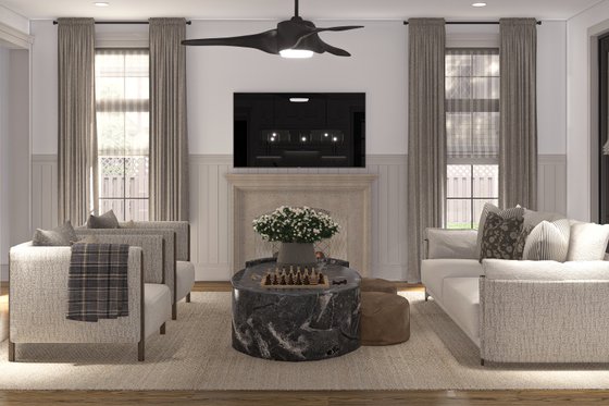 Interior - Family Room 2 for Colonial House Plan #455-467 - 3 bed, 3.5 bath