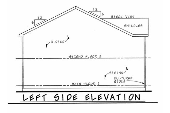Exterior - Other Elevation for Traditional House Plan #20-2407 - 3 bed, 2.5 bath