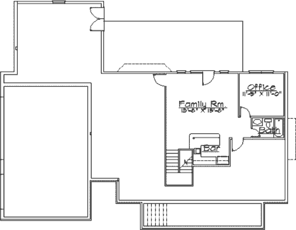 Home Plan - Traditional Floor Plan - Lower Floor Plan #31-102