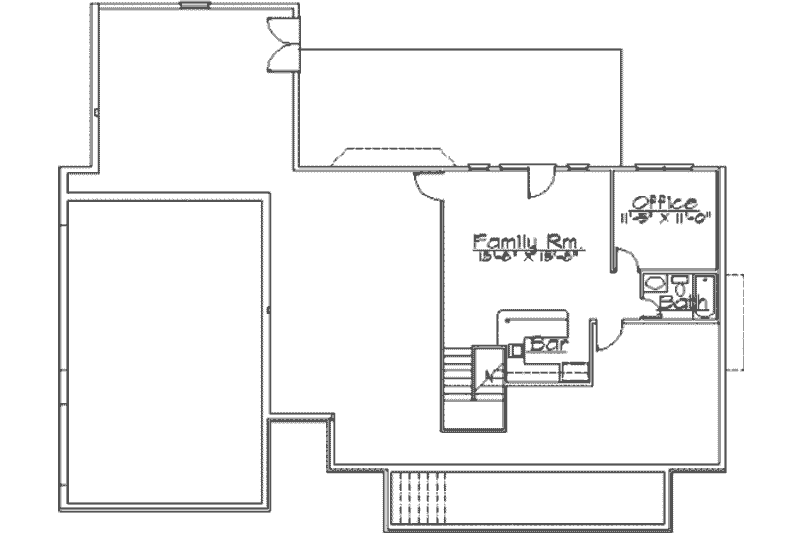Architectural House Design - Floor Plan - Lower Floor for Traditional House Plan #31-102 - 3 bed, 2.5 bath