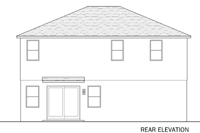House Blueprint - Exterior - Rear Elevation for Traditional House Plan #1058-259 - 5 bed, 3.5 bath