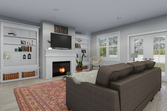 Interior - Family Room for Farmhouse House Plan #1060-47 - 3 bed, 2.5 bath