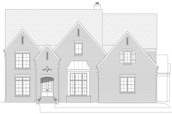 Exterior - Front Elevation 3 for Country House Plan #932-122 - 5 bed, 4.5 bath
