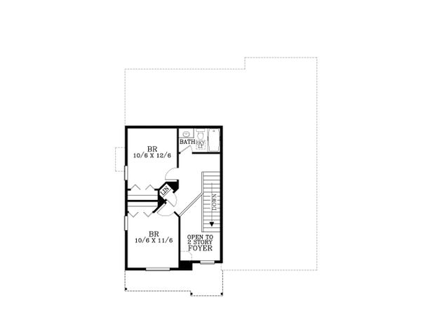 Craftsman Floor Plan - Upper Floor Plan #53-472