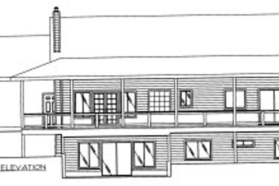 Exterior - Rear Elevation for Traditional House Plan #117-420 - 4 bed, 3 bath
