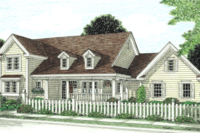 Farmhouse Style House Plan - 4 Beds 3 Baths 2438 Sq/Ft Plan #20-285