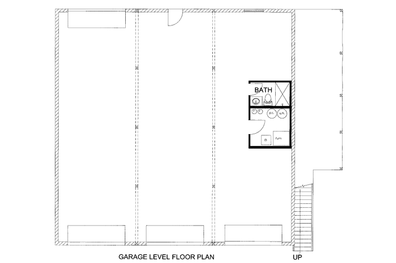 Architectural House Design - Floor Plan - Lower Floor for Cabin House Plan #117-782 - 2 bed, 2 bath