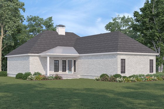 Exterior - Rear Elevation for Farmhouse House Plan #45-634 - 3 bed, 2.5 bath