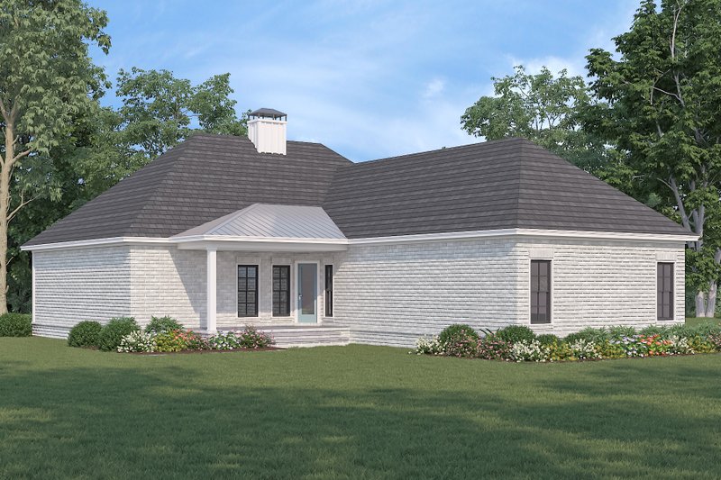 House Design - Exterior - Rear Elevation for Farmhouse House Plan #45-634 - 3 bed, 2.5 bath