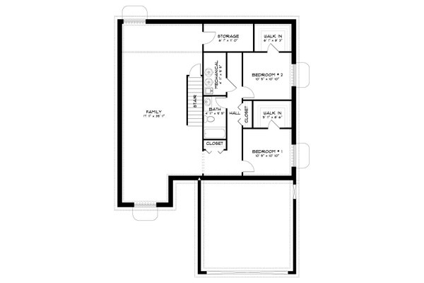 Home Plan - Craftsman Floor Plan - Lower Floor Plan #1060-404