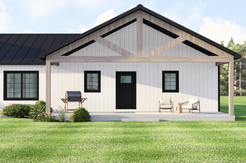 Architectural House Design - Exterior - Covered Porch 1 for Farmhouse House Plan #1064-441 - 3 bed, 2 bath