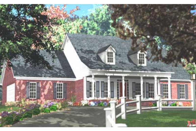 Dream House Plan - Southern Exterior - Front Elevation Plan #406-275