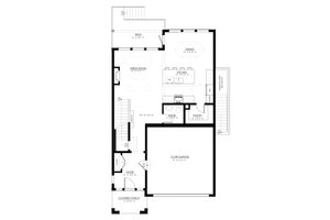 Floor Plan - Main Floor for Farmhouse House Plan #1114-3 - 3 bed, 2 bath