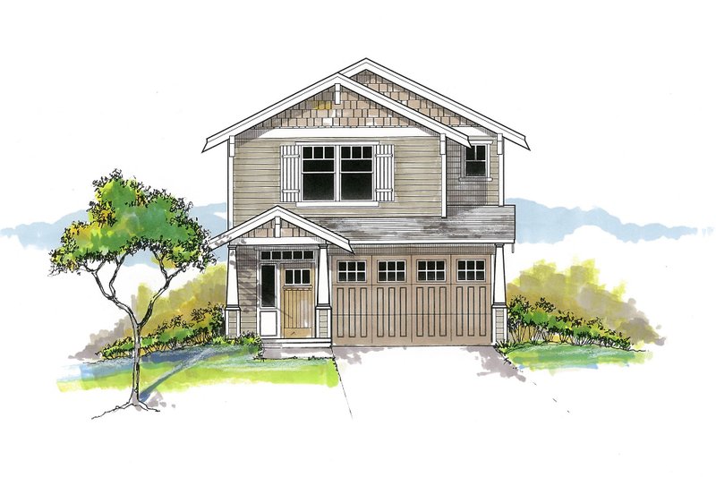Dream House Plan - Craftsman Exterior - Front Elevation Plan #53-652