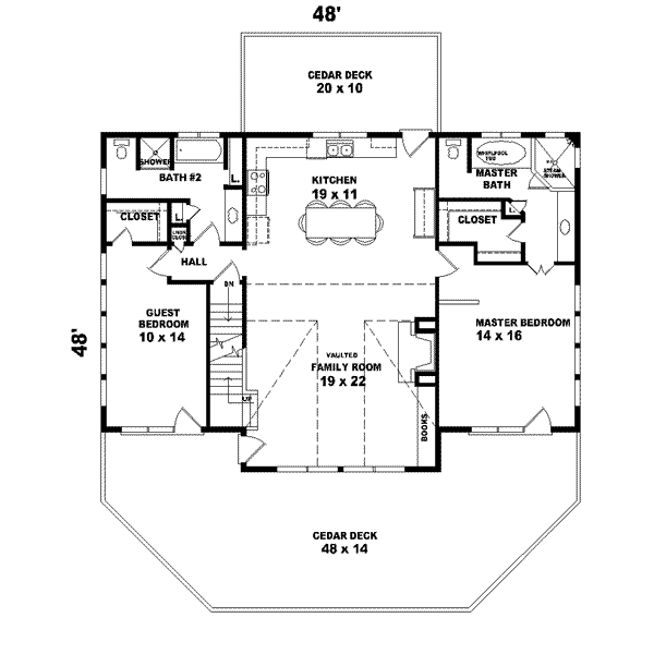 Modern Floor Plan - Main Floor Plan #81-746