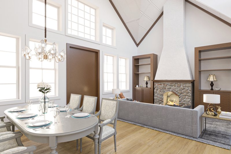 Architectural House Design - Interior - Dining Room 1 for Craftsman House Plan #54-557 - 3 bed, 2 bath