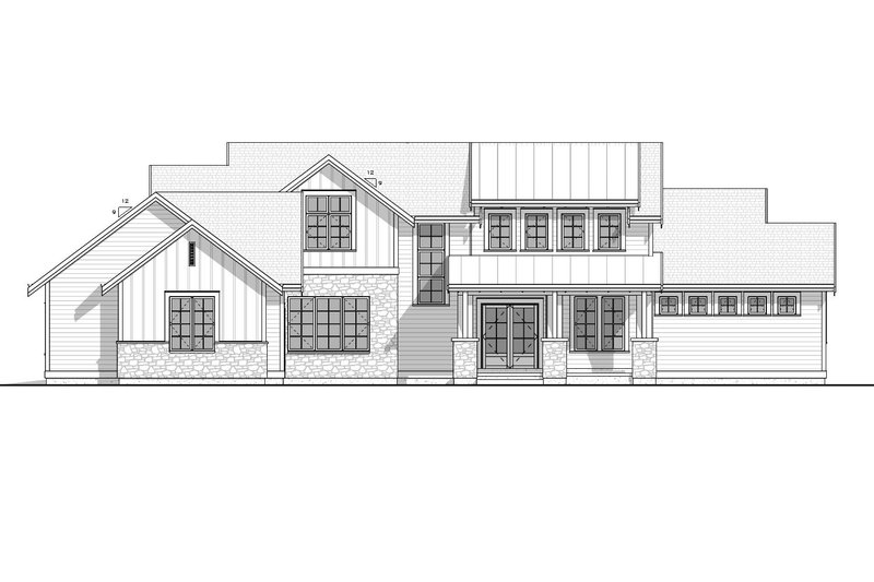 House Design - Exterior - Front Elevation 3 for Farmhouse House Plan #1086-24 - 4 bed, 3.5 bath