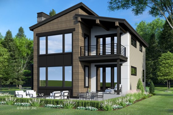Exterior - Front Elevation 4 for Modern House Plan #51-1281 - 5 bed, 3.5 bath