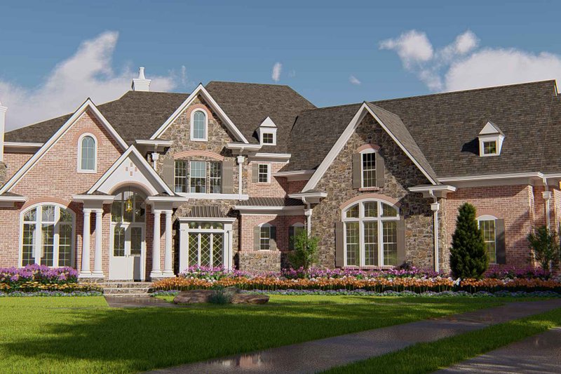 Architectural House Design - European Exterior - Front Elevation Plan #54-425