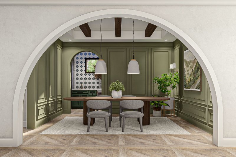 Home Plan - Interior - Dining Room 3 for Mediterranean House Plan #455-566 - 4 bed, 3.5 bath
