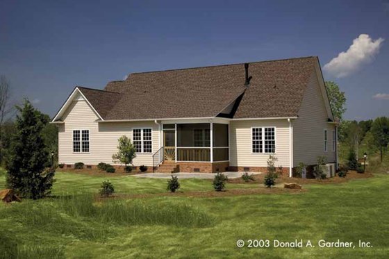 Exterior - Rear Elevation for Traditional House Plan #929-58 - 3 bed, 2 bath