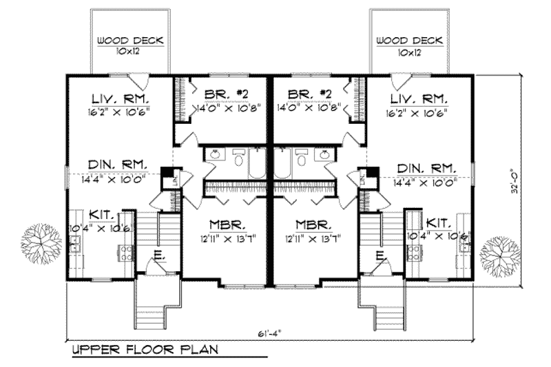 Home Plan - Floor Plan - Main Floor for Traditional House Plan #70-742 - 3 bed, 2 bath