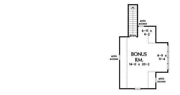 Dream House Plan - Optional Bonus Level