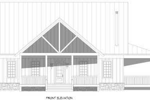 Exterior - Front Elevation 3 for Southern House Plan #932-802 - 3 bed, 3.5 bath