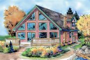 Cabin Style House Plan - 3 Beds 2 Baths 1654 Sq/Ft Plan #18-4504 