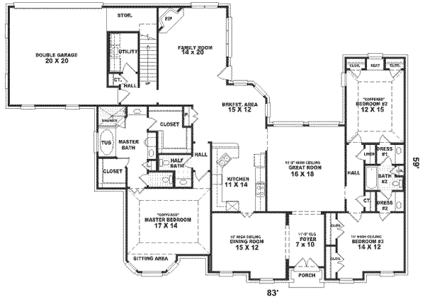 Traditional Floor Plan - Main Floor Plan #81-392